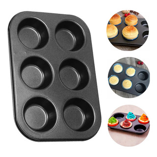 Forma De Metal Cupcake Com 6 Cavidades Forma De Metal Cupcake Com 6 Cavidades