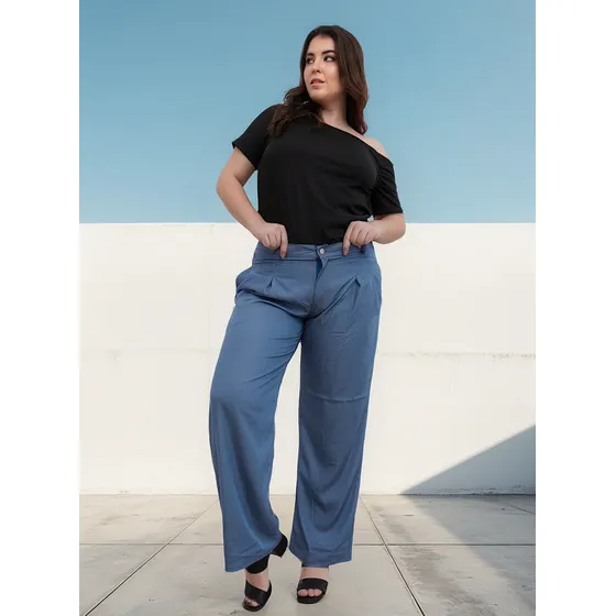 Pantalón Vestir Dama Simil Jean Talle Especial Tumkur