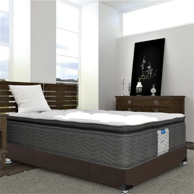 Colchón Matrimonial Restonic Mega Ortopédico + Base Cama