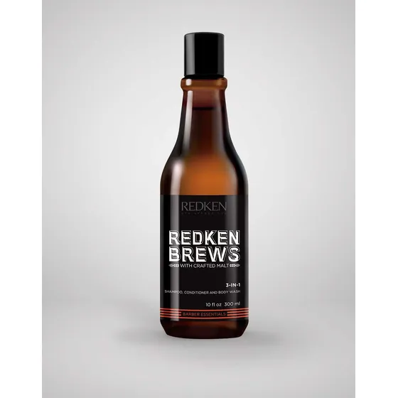 Redken Brews 3-in-1 Shampoo, Acondicionador & Gel De Ducha 