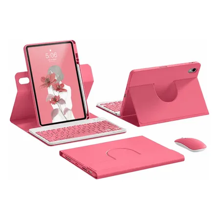 Capa Teclado Rgb Abnt2+mouse Para Galaxy Tab S10 Lite S10 Fe