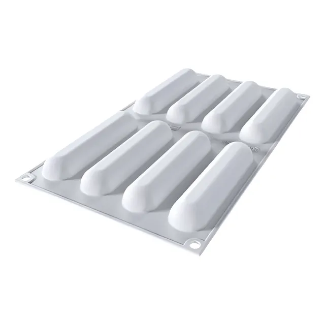 Molde De Silicona Silikomart Profesional Eclair 75 Postres