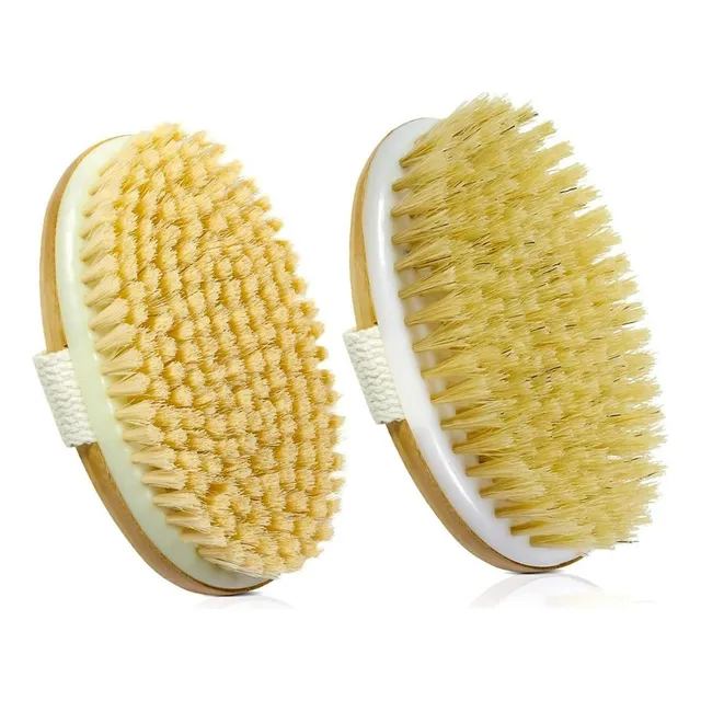 Cepillo En Seco Exfoliante Para La Piel Con Cerdas Naturales