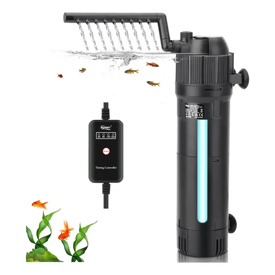 Filtro Interno Pecera Con Luz U-v Temporizable 800l/h Hygger