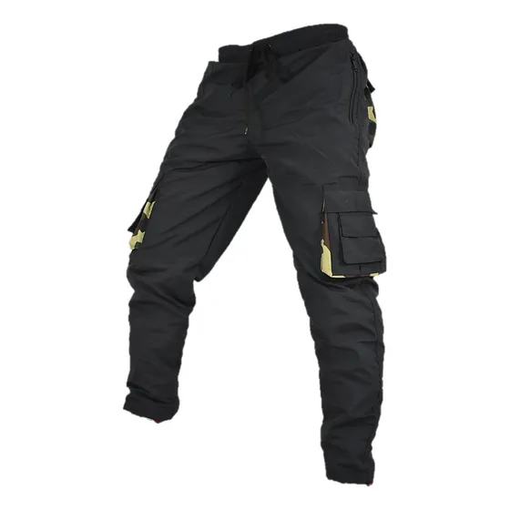 Sudadera 6 Bolsillos Negra Combinado Militar.