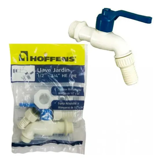 Llave Jardin Pvc He/he 1/2 -3/4 Krona / Hoffens