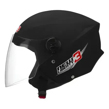 Capacete para moto aberto Pro Tork New Liberty Three preto brilhante sólido tamanho 57/58