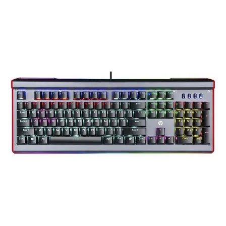 Teclado mecánico USB para jugadores Gk520 RGB blue switch
