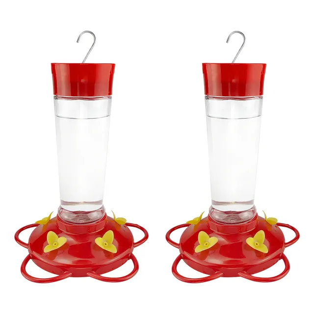 Urban Deco Comedero De Vidrio Para Colibríes Para Colgar A. Color Rojo (red-2pk)