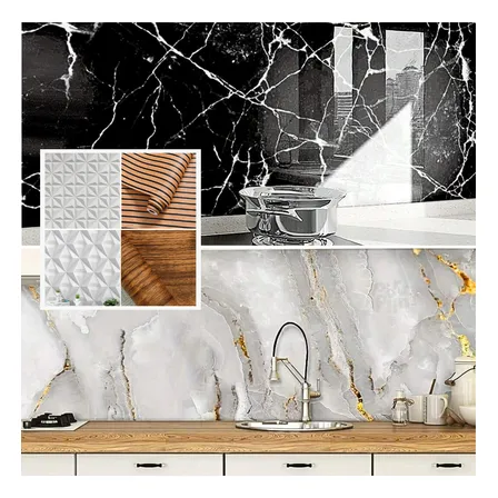 Papel De Parede Adesivo Geométrico 3d Lavável 10 Metros