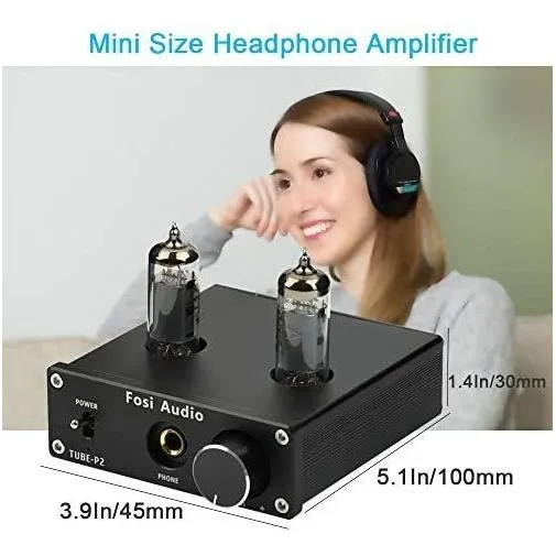 Fosi Audio Amplificador De Auriculares P2 Con Tubo De Vacío