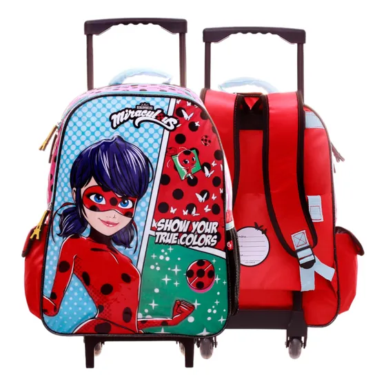 Bolso / Morral Con Ruedas Ladybug Miraculous Capi