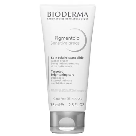 Crema para cuerpo Bioderma Pigmentbio Sensitive areas en tubo de 75mL/75g sin fragancia
