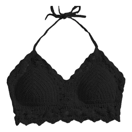 Top Bikini Crop Top Liso Bohemio Pnl