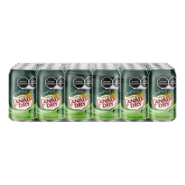 Canada Dry, Refresco Sabor Ginger Ale, 1 Paquete De 24 Latas