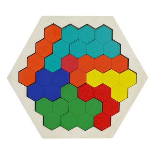Puzzle De Bloques Con Forma De Rompecabezas Hexagonal En For Puzzle De Bloques Con Forma De Rompecabezas Hexagonal En For