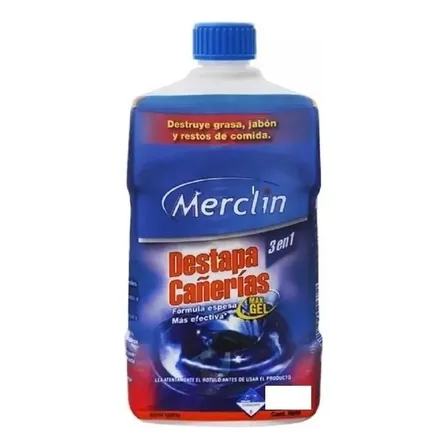 Destapa Cañerias Max Gel 500ml Merclin 3en1 el Mejor!