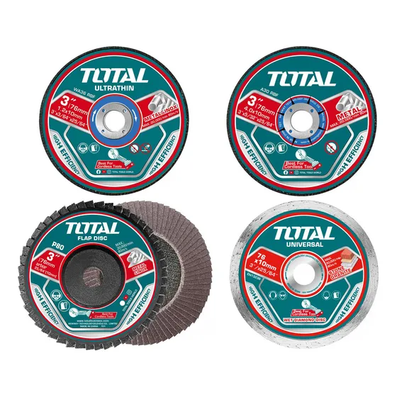 Set 30 Discos Corte Y Desbaste Total Para Mini Amoladora 3'' Color Turquesa
