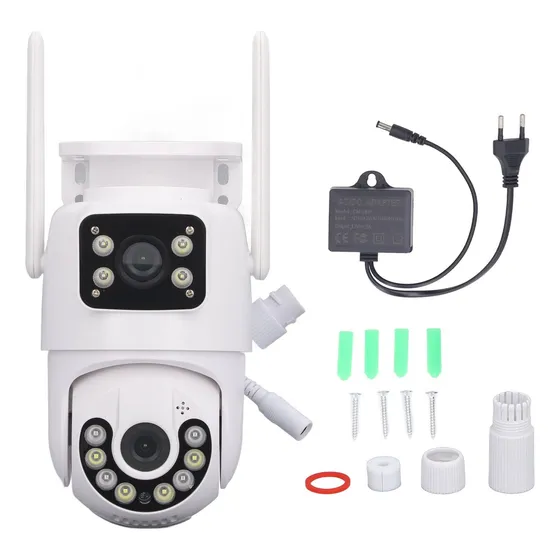 Camara De Seguridad Ip Wifi Ptz Doble Lente Exterior