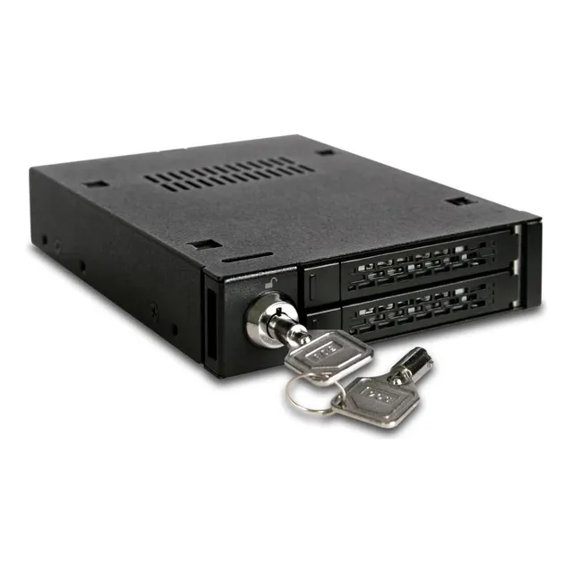 Rack Móvil Icy Dock Full Metal De 2 Bahías Para Discos Duros