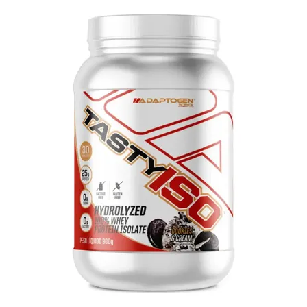 Suplemento Tasty Iso Whey Protein Isolado Refil Sachê Pote 900g Adaptogen Science Sabor Cookies And Cream