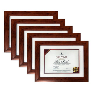 5 Marcos Elegantes Tipo Madera, Carta, Diploma, Con Vidrio 5 Marcos Elegantes Tipo Madera, Carta, Diploma, Con Vidrio