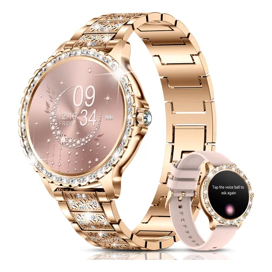 Reloj Inteligente Mujer Llamada Bluetooth Diamond Smartwatch