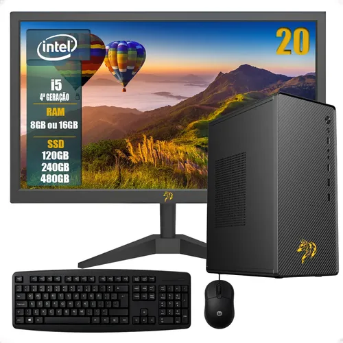 Computador Completo Intel I3 6ª Geração 8gb Ssd 480gb