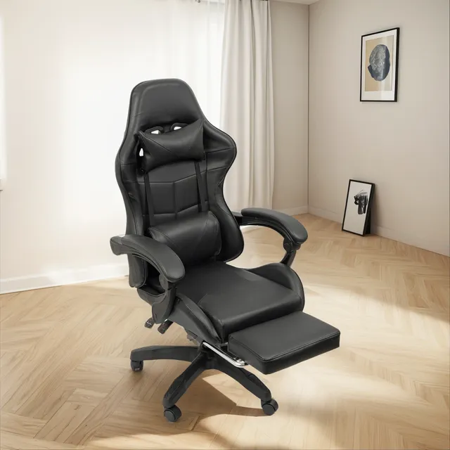 Silla Gamer Pc Escritorio Negra Sillon Ergonomica Oficina