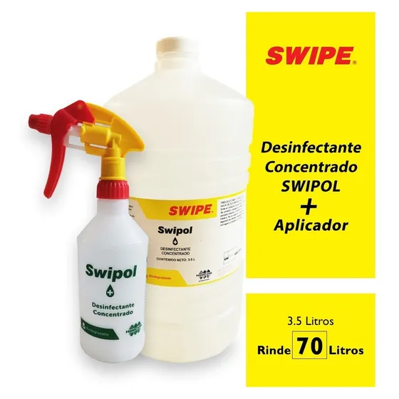 Desinfectante Concentrado Swipol Swipe 3.5l + Aplicador