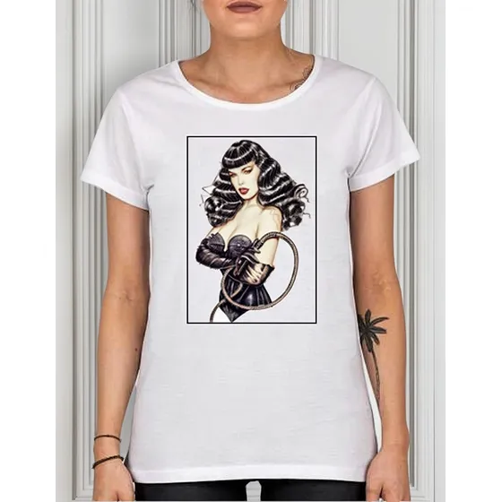 Remera De Mujer Bettie Page Pin Up Rockabilly Retro Lady Bet