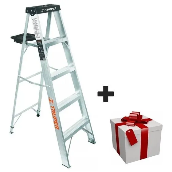 Escalera Truper 5 Escalones 91 Kg Profesional + Obsequio Tyt