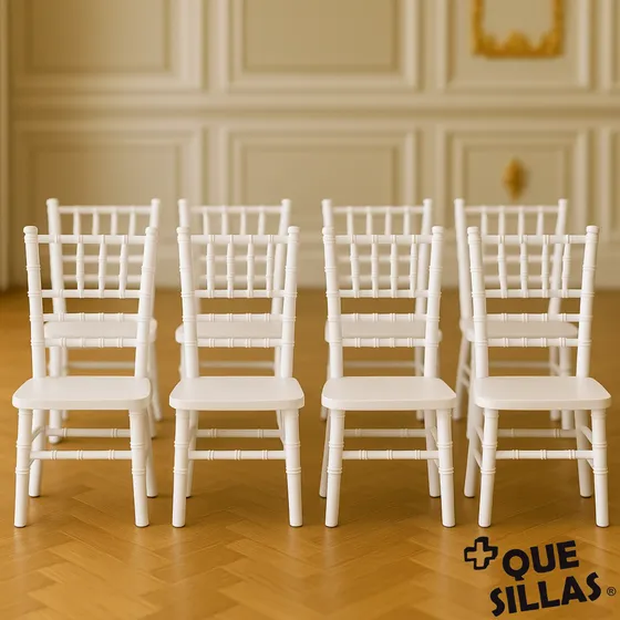 Silla Para Niños Infantil Eventos Mini Tiffany Pack X8