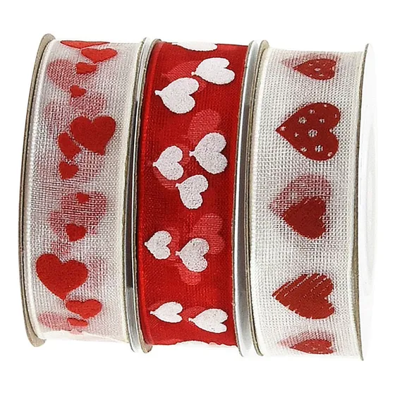3 Piezas De Cintas Elegante De Poliéster De Amor Corazón