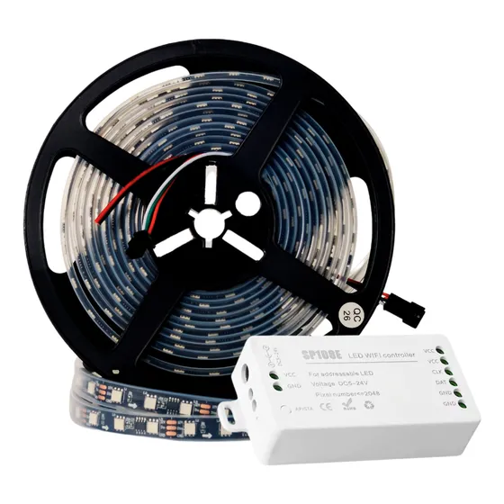 Kit Fita 300 Leds Rgb 366 Efeitos E Controladora Wifi App