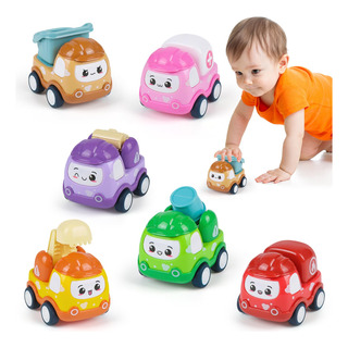 Mini Auto De Juguete Para Bebés, 6 Camiones De Tracción Mini Auto De Juguete Para Bebés, 6 Camiones De Tracción