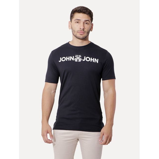 Camiseta John John Masculina Jj Logo Preta Camiseta John John Masculina Jj Logo Preta