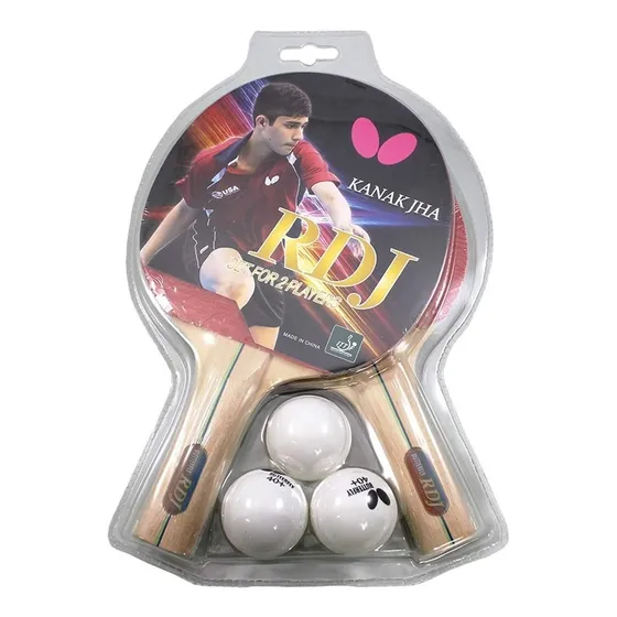 Set 2 Raquetas Butterfly  Rdj Tenis De Mesa Ping Pong 