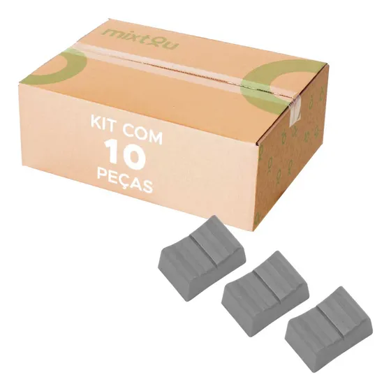 10x Botão Knob Mesa De Som Eixo 2x6mm - Deslizante - Cinza