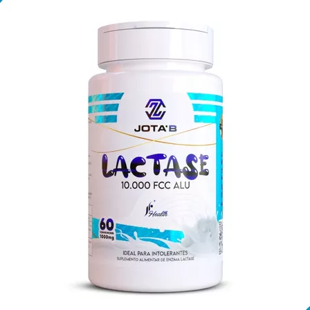 Lactase 10.000 Fcc - Enzima Do Leite 60comp. 1000mg - Jota´b Sabor Intolerancia A Lactose