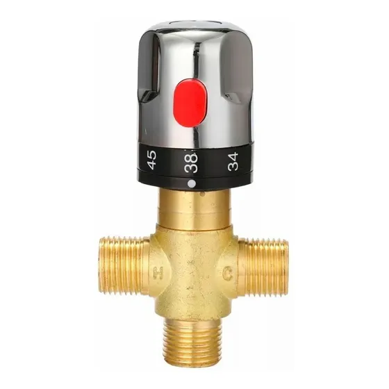 Válvula Mezcladora Termostática Ajustable 3/baño Latón Agua
