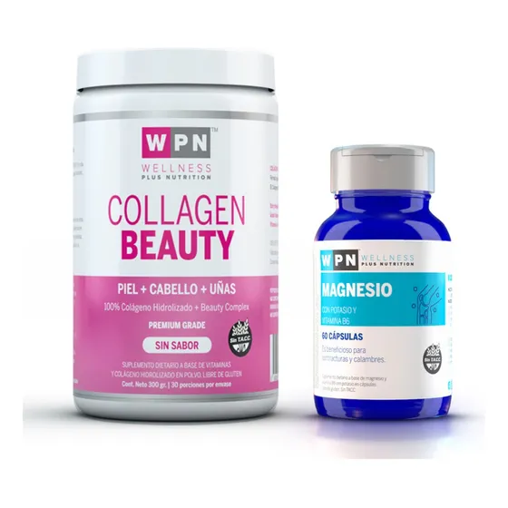 Wpn Pack Collagen Beauty + Magnesio Antiedad Sin Sabor