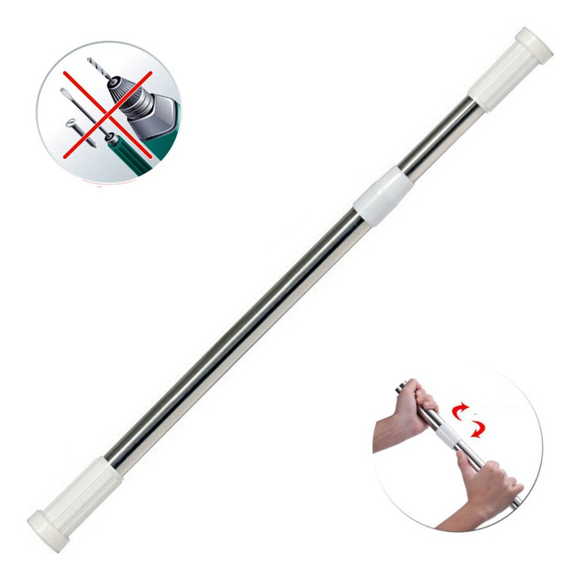 Varão Bastão Extensível P/cortina Box Banheiro 1.10 A 2m Varão Bastão Extensível P/cortina Box Banheiro 1.10 A 2m