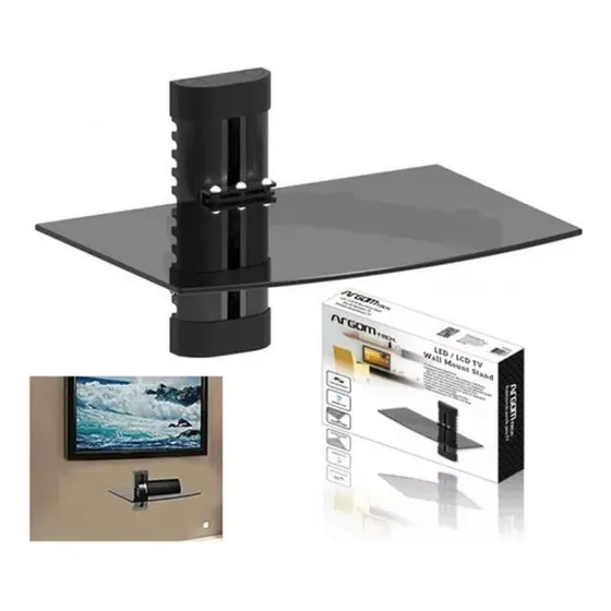 Base Argom Para Tv Con Soporte De Vidrio Templado