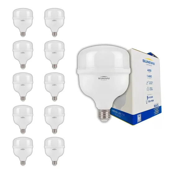 Kit 10 Lampada Led 50w Alta Potencia Bivolt 6500k Blumenau