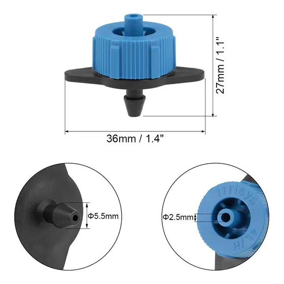 Uxcell Emisor Presion Compensador Para Jardin Conector