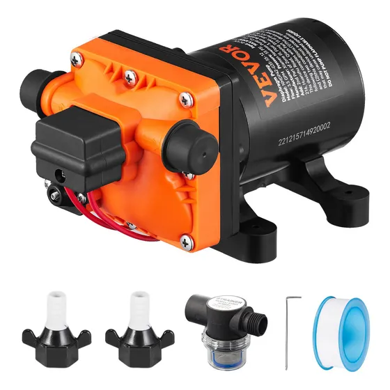 Vevor 12v Bomba Diafragma 55 Psi 3.5 Gpm Mgddgmbyc12v3p31gv0
