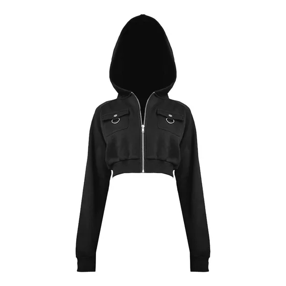 Croptop Hoodie Bomber Joggin Cargo Punk Gótico Grunge