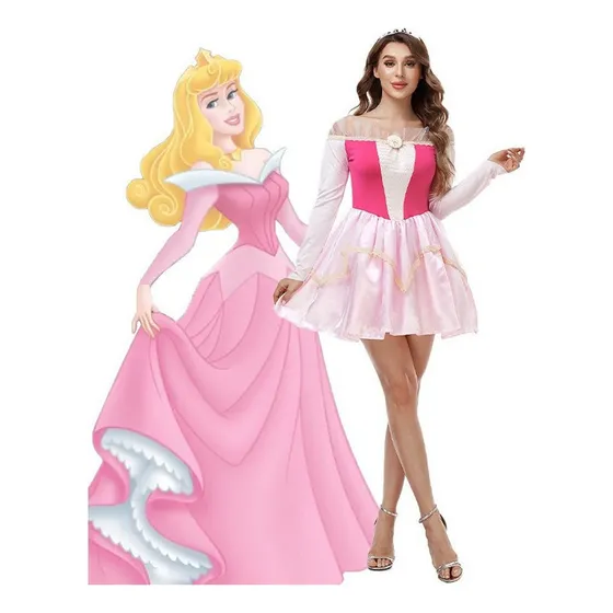 A Disfraz Cosplay Bella Durmiente Aurora Halloween For Dama