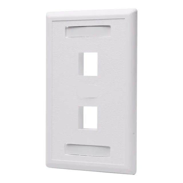 Faceplate Frente 2 Dos Puertos Tapa Bastidor Rj45 Simple